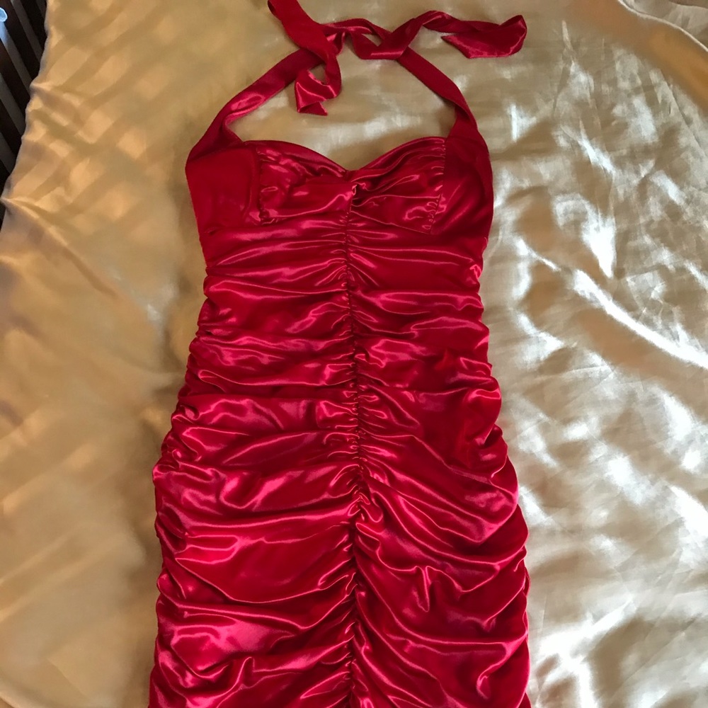 Red cocktail dress